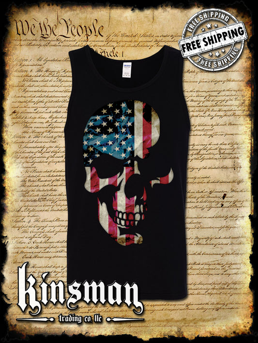 AMERICANA SKULL Tank Top T-Shirt