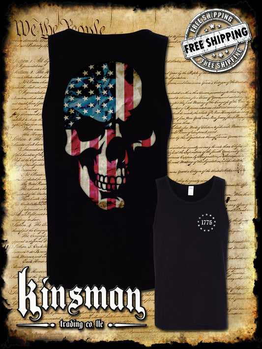 AMERICANA SKULL 2-Sided Tank Top T-Shirt