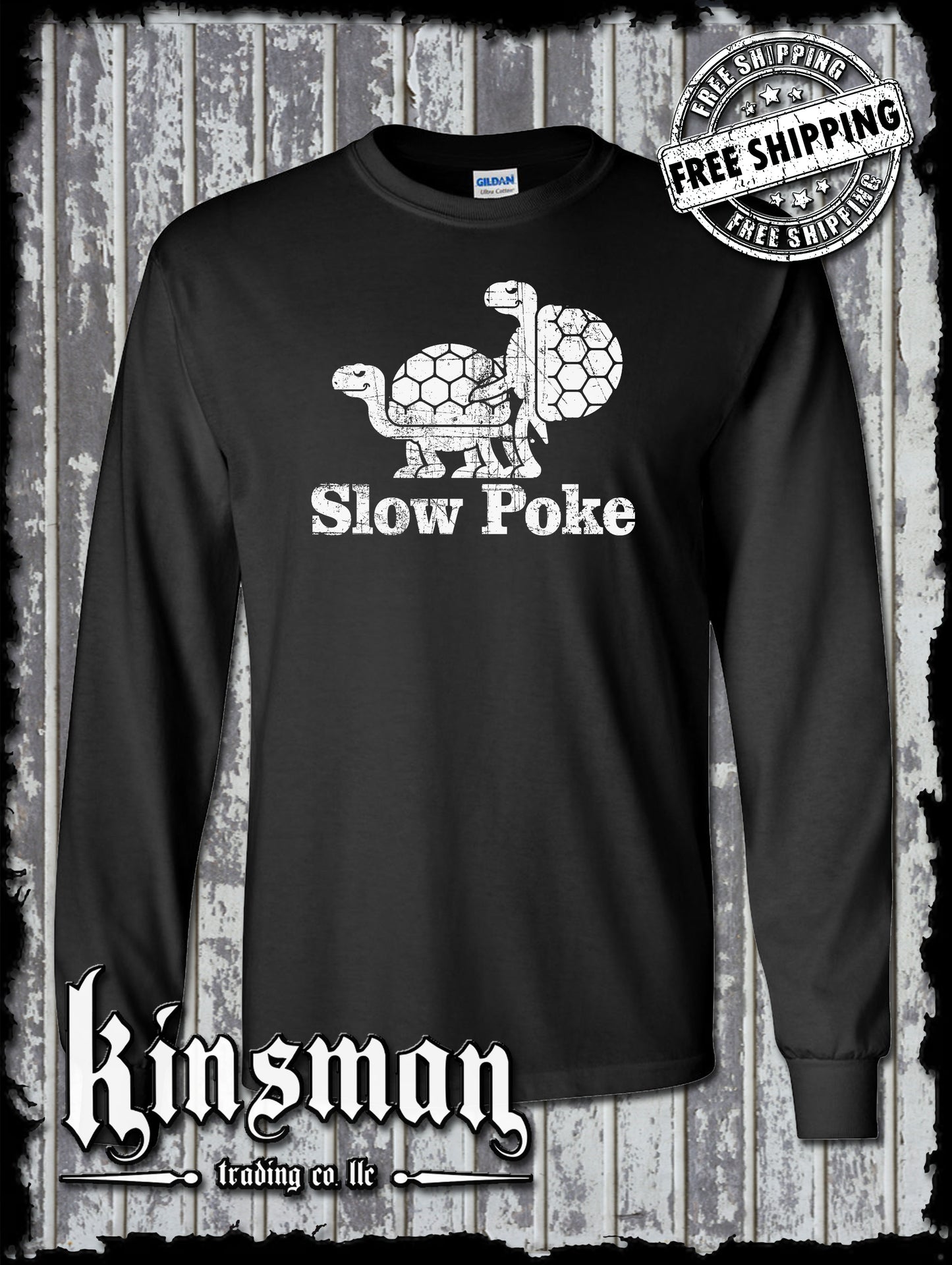 Slow Poke Funny Turtles Long Sleeve T-Shirt / Adult Rude Vulgar Sarcastic Humor