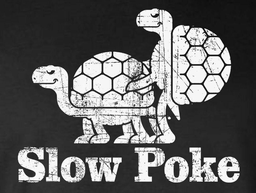 Slow Poke Funny Turtles Long Sleeve T-Shirt / Adult Rude Vulgar Sarcastic Humor