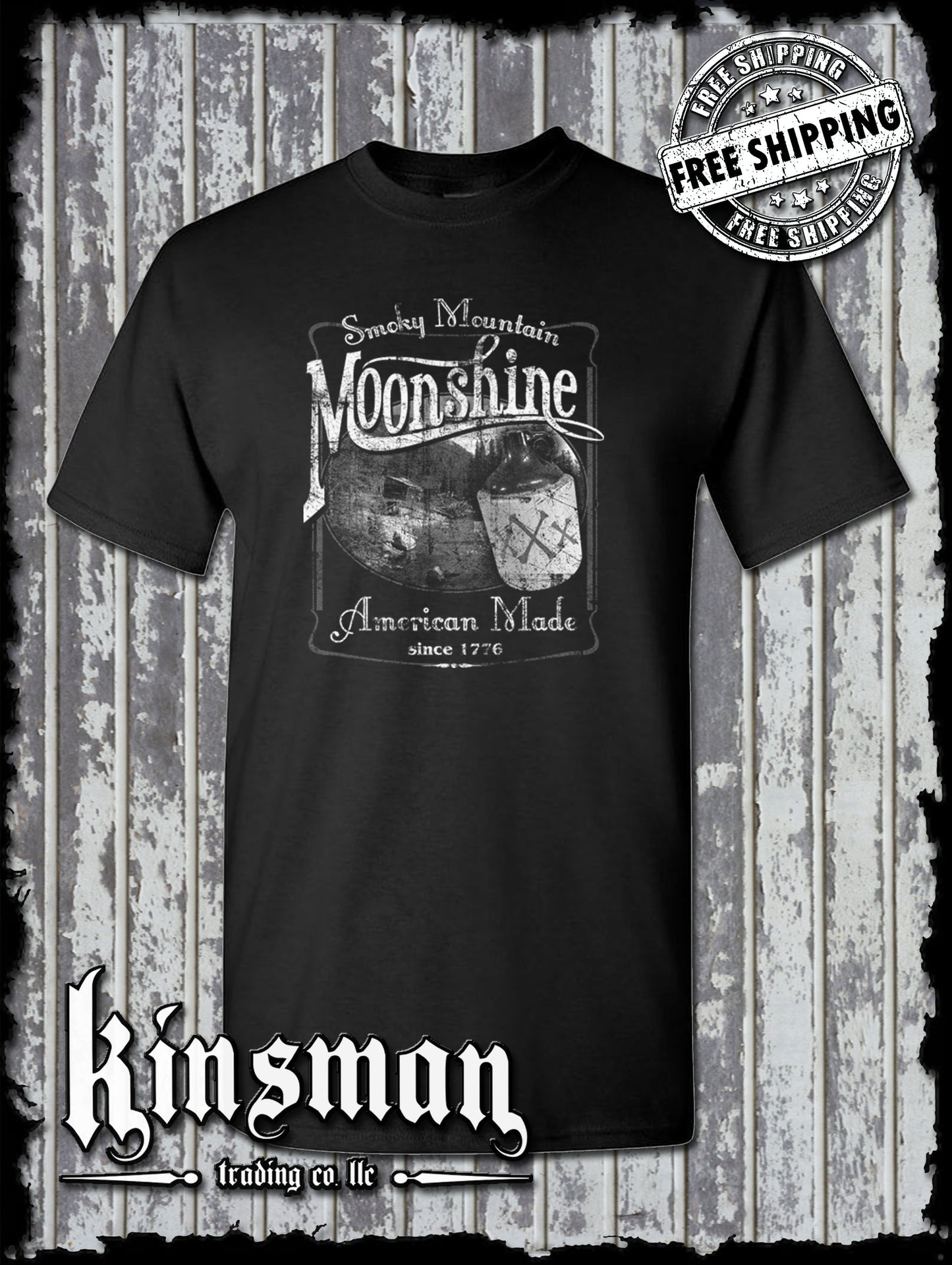 Smoky Mountain Moonshine T-Shirt Tennessee Whiskey Since 1776