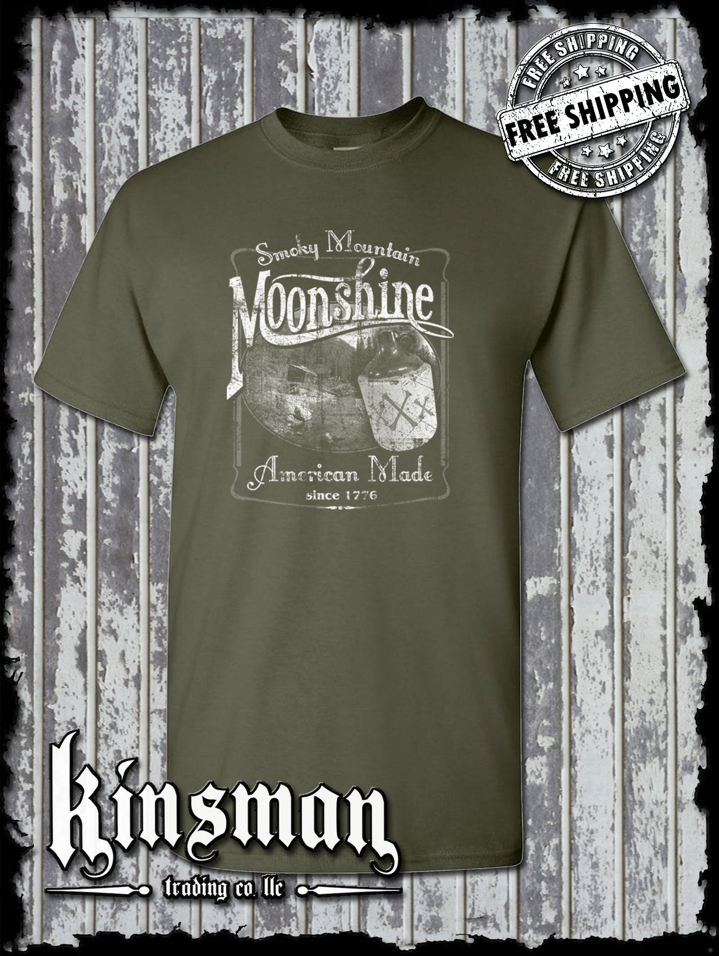 Smoky Mountain Moonshine T-Shirt Tennessee Whiskey Since 1776