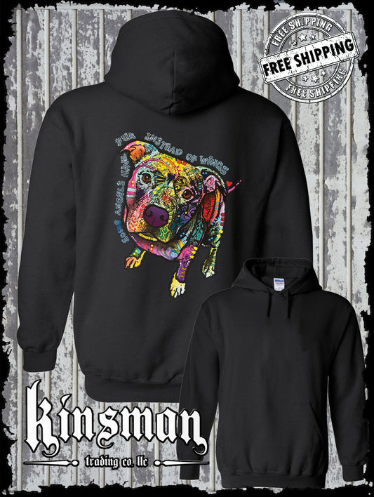 Dean Russo Some Angels Have Fur Instead of Wings Hoodie / Sweatshirt Watercolor Art