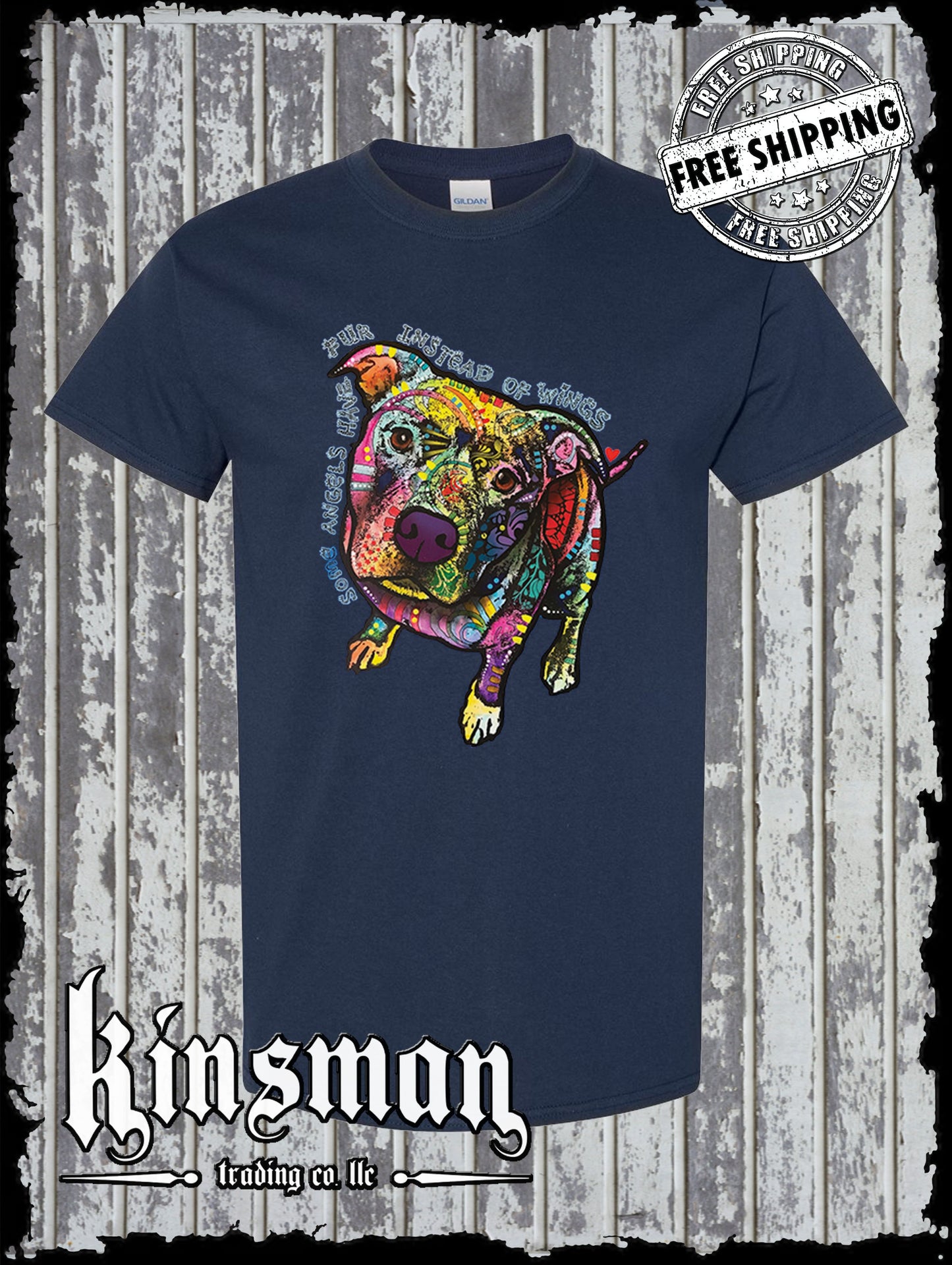 Dean Russo Some Angels Have Fur Instead of Wings T-Shirt Watercolor Art