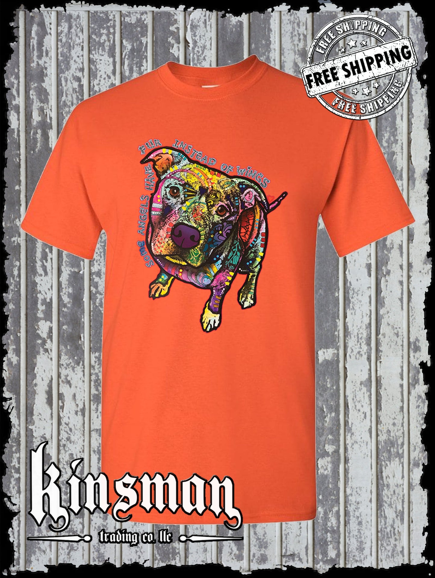 Dean Russo Some Angels Have Fur Instead of Wings T-Shirt Watercolor Art