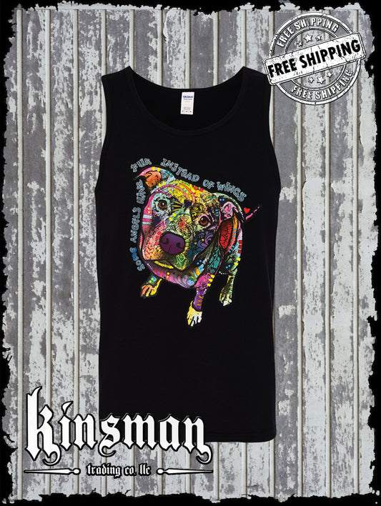 Dean Russo Some Angels Have Fur Instead of Wings Tank Top T-Shirt Watercolor Art
