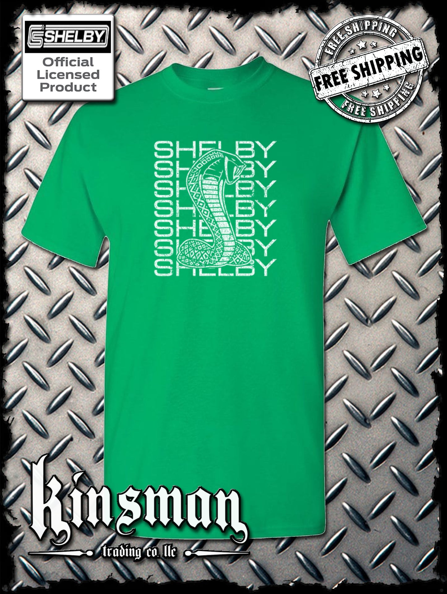 Carroll Shelby Stacked Cobra Logo T-Shirt