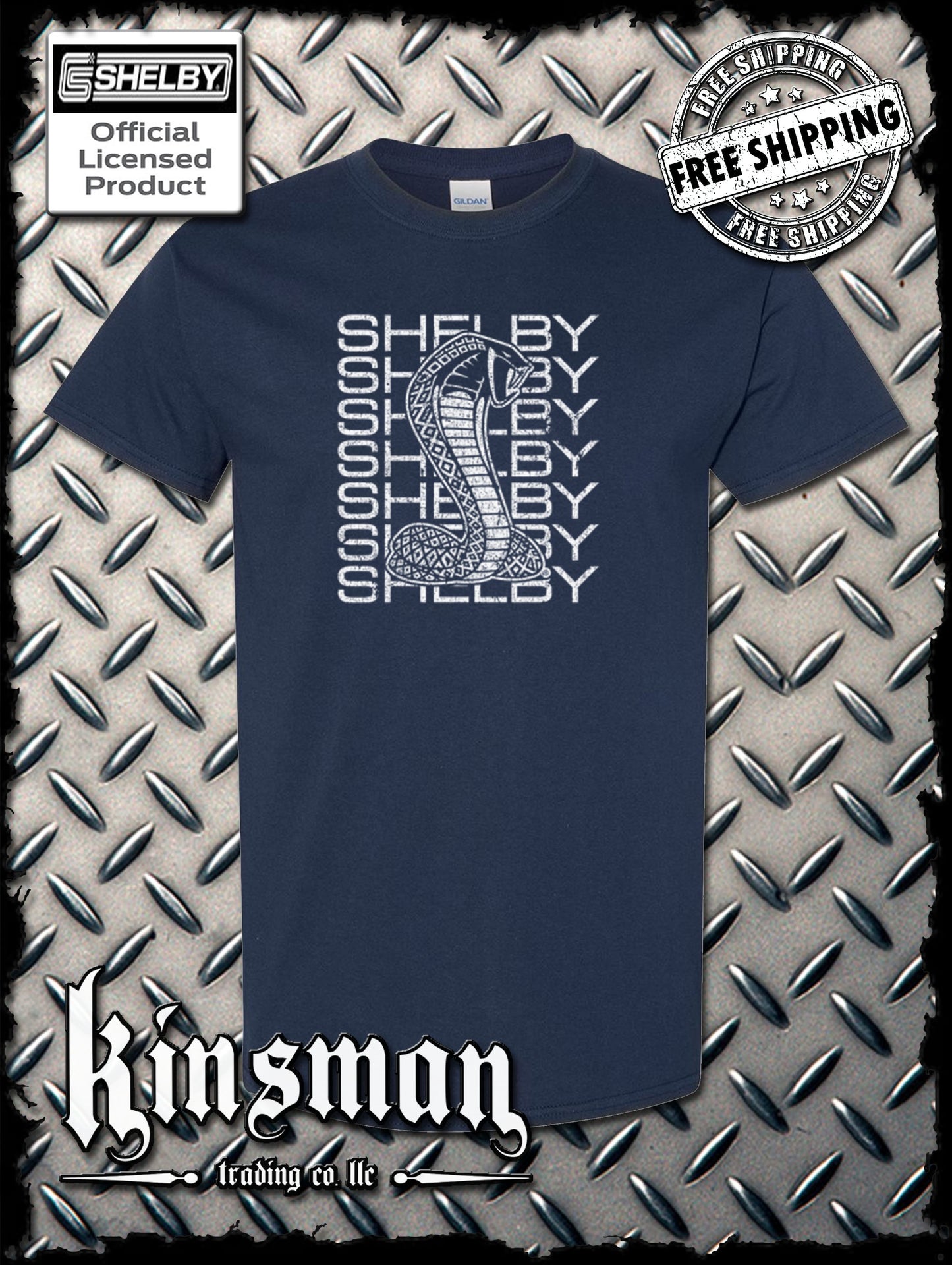 Carroll Shelby Stacked Cobra Logo T-Shirt