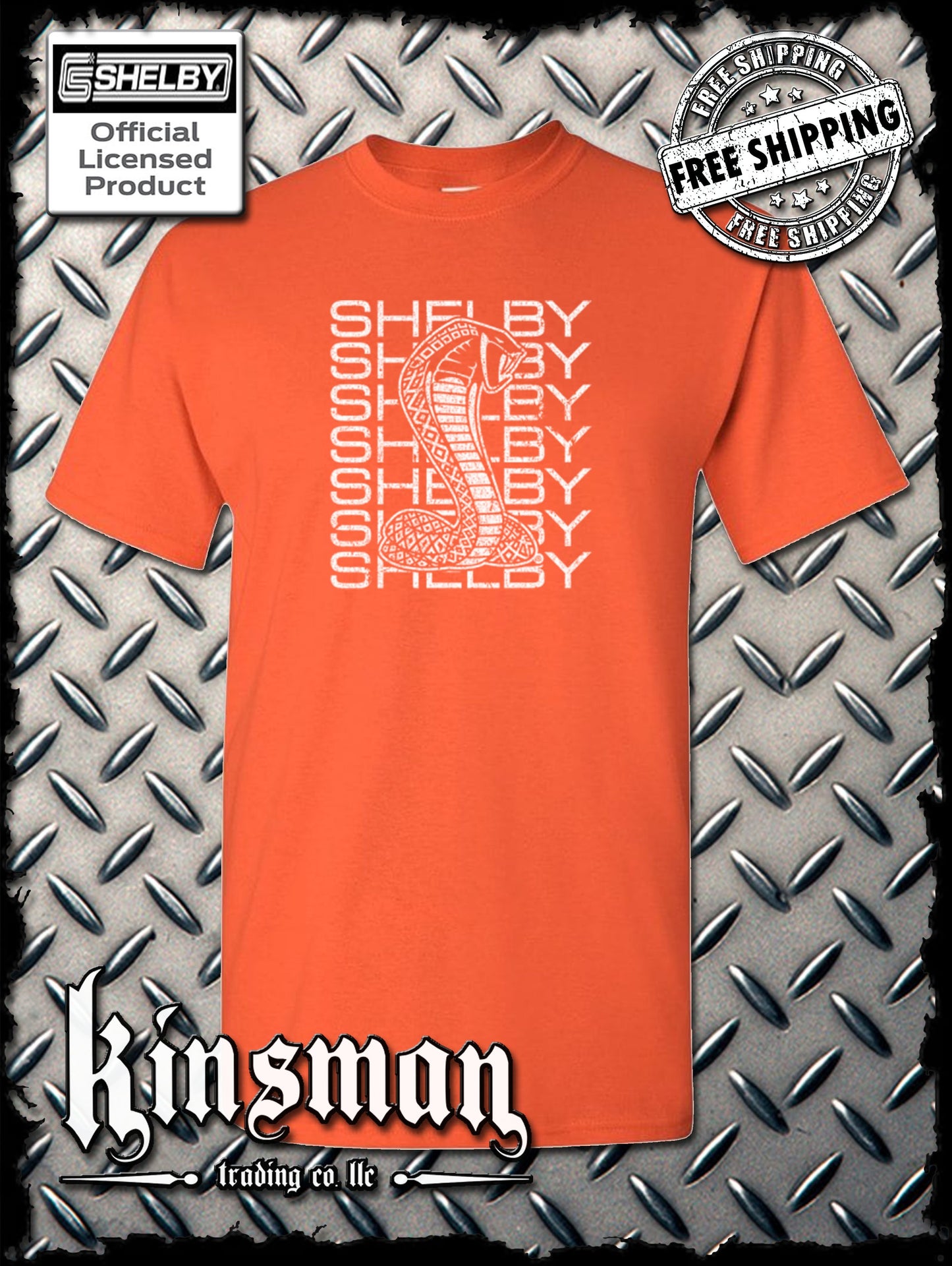 Carroll Shelby Stacked Cobra Logo T-Shirt