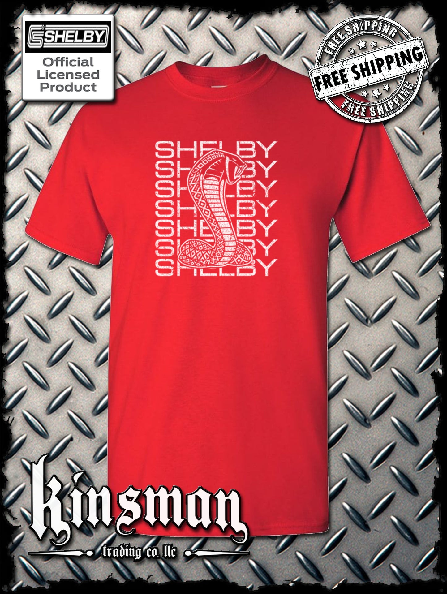 Carroll Shelby Stacked Cobra Logo T-Shirt