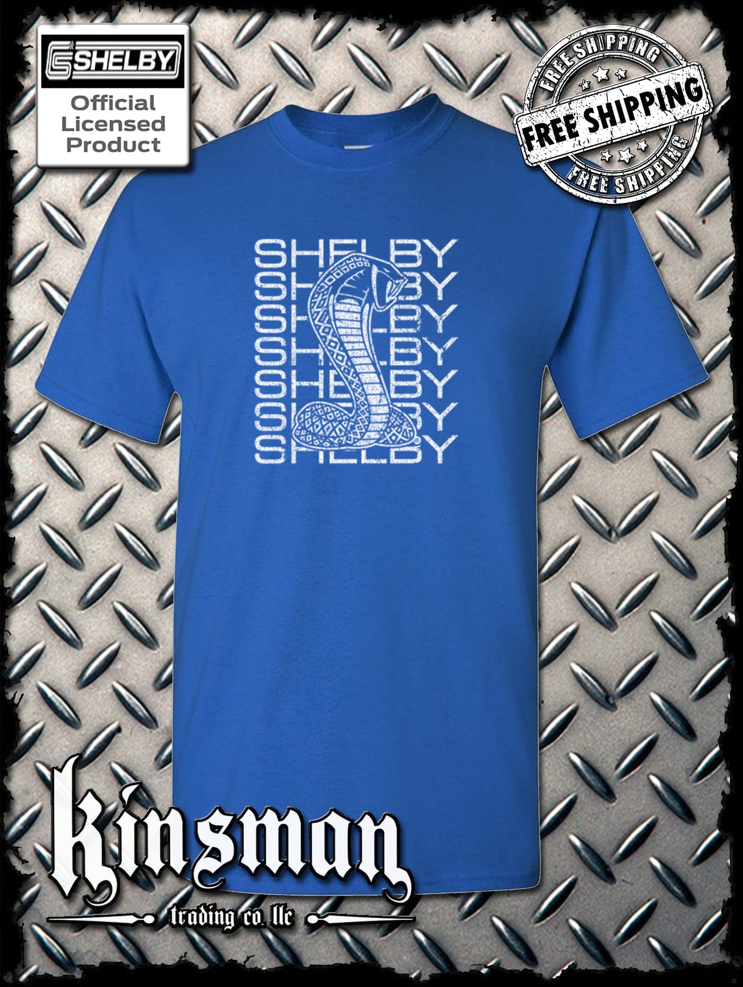 Carroll Shelby Stacked Cobra Logo T-Shirt
