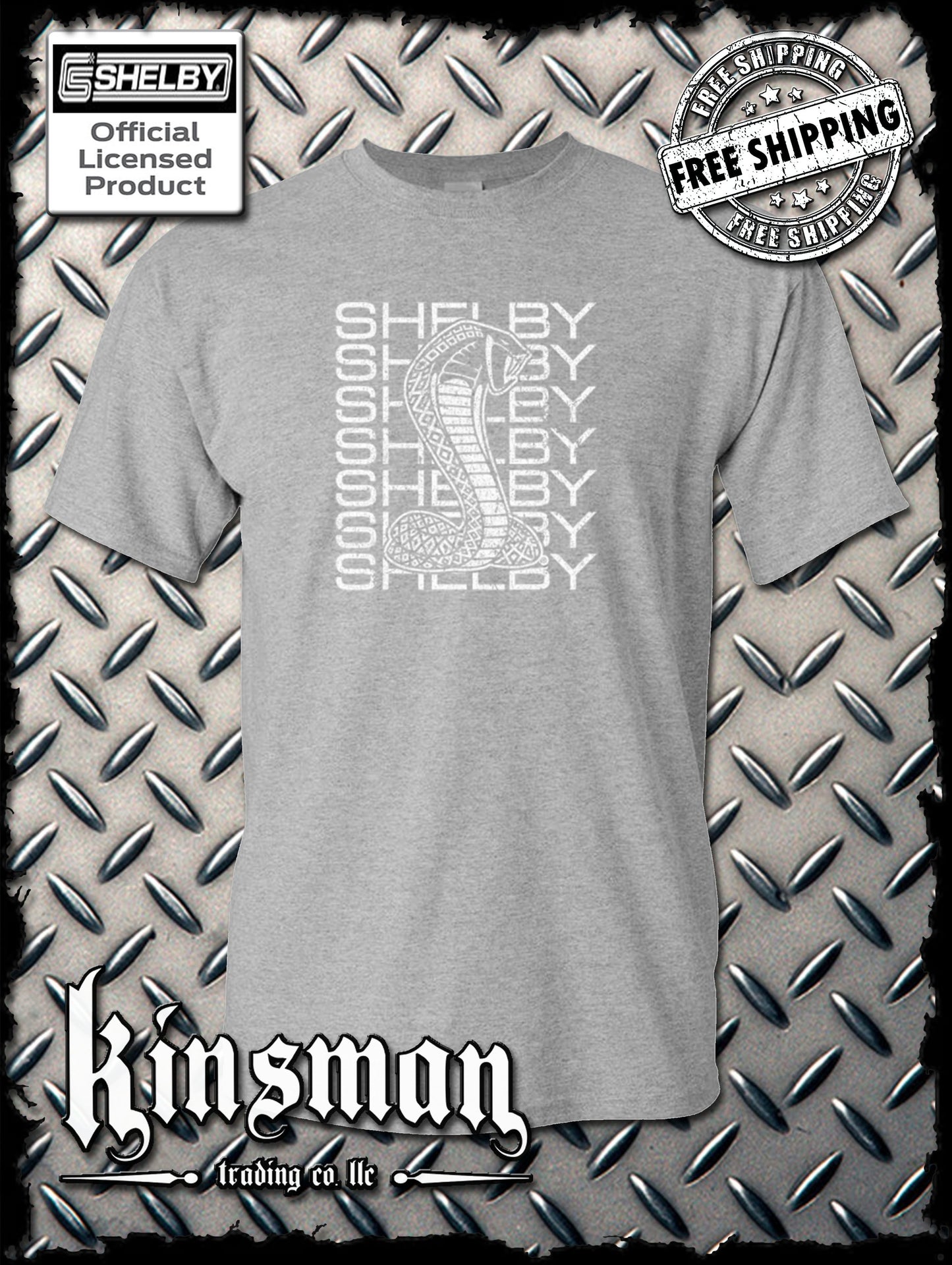 Carroll Shelby Stacked Cobra Logo T-Shirt