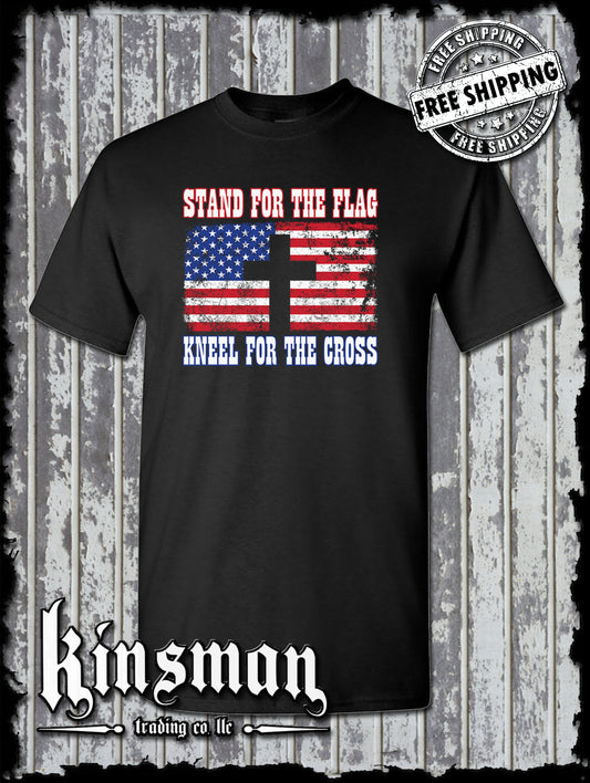 Stand for The Flag Kneel for The Cross T-Shirt