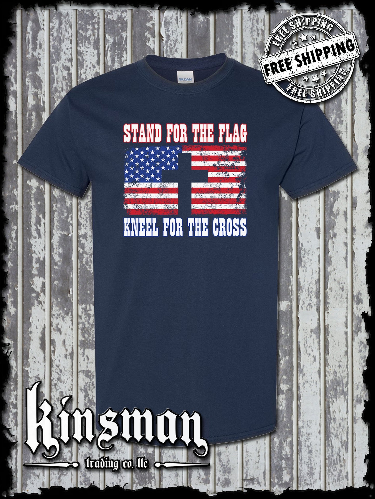 Stand for The Flag Kneel for The Cross T-Shirt