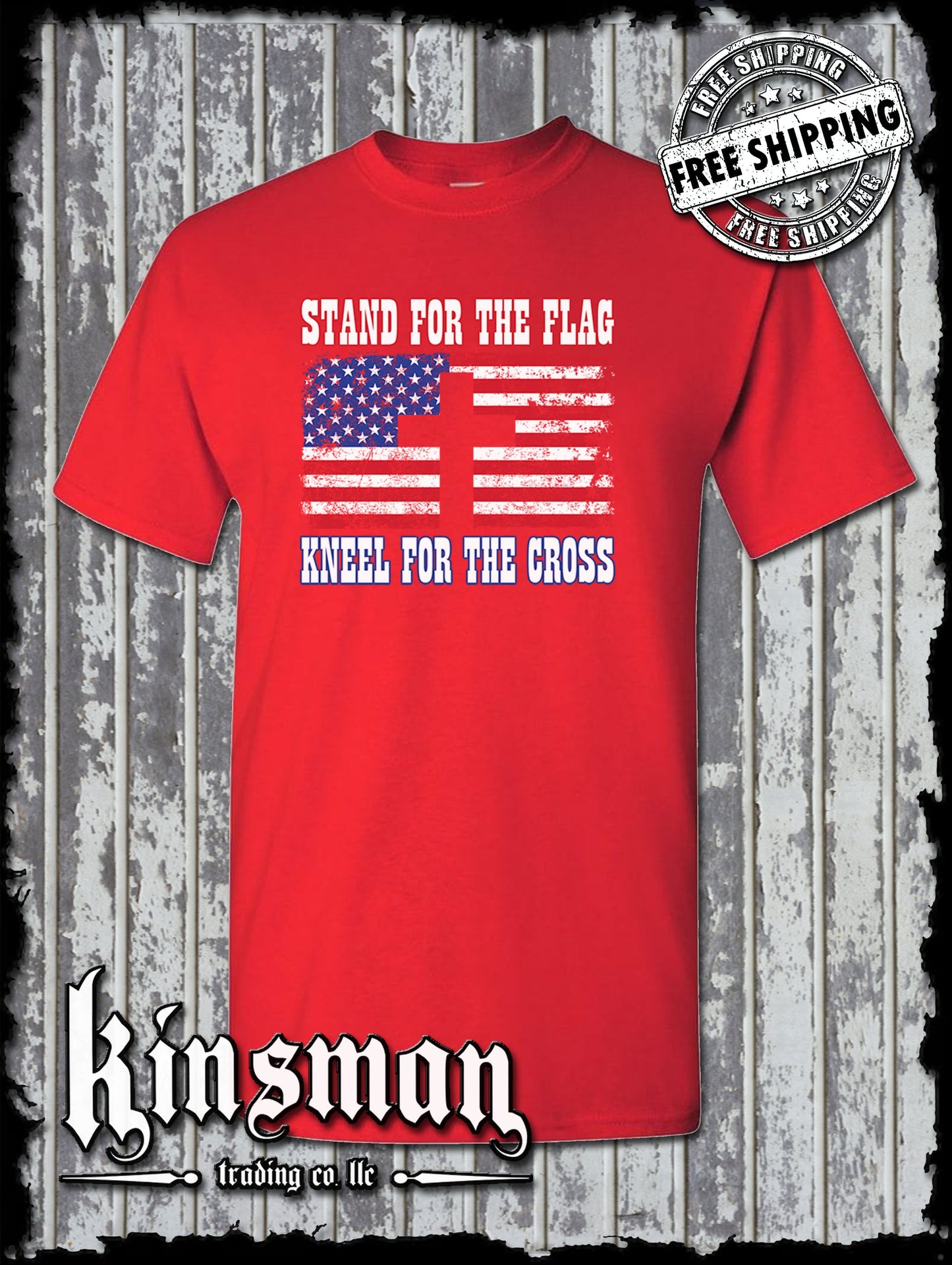 Stand for The Flag Kneel for The Cross T-Shirt