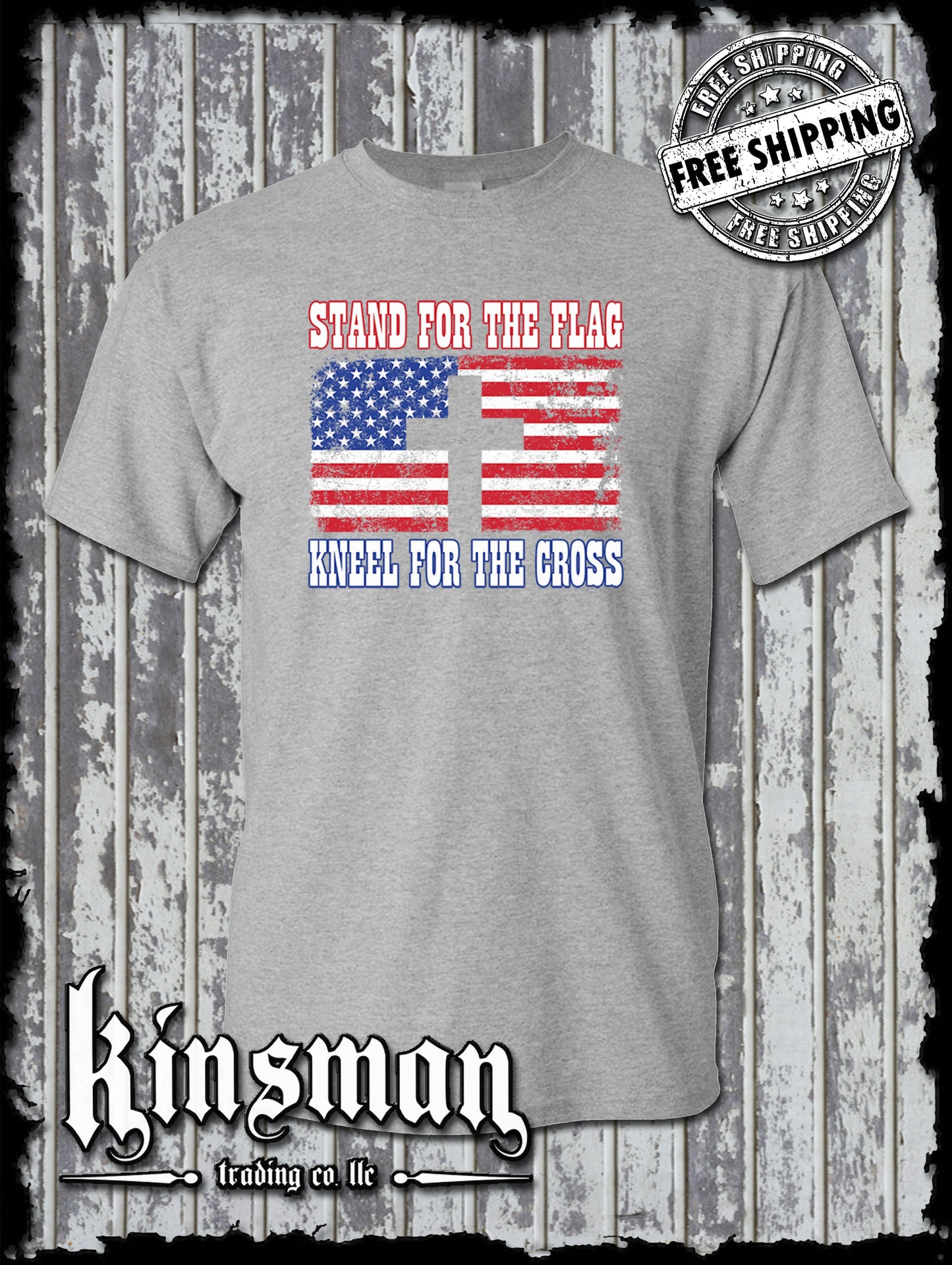 Stand for The Flag Kneel for The Cross T-Shirt