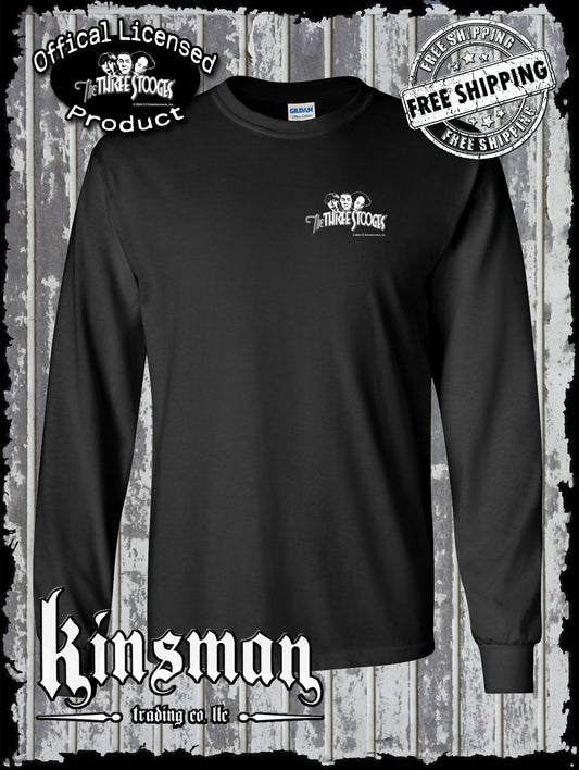 Three Stooges Logo Crest Long Sleeve T-Shirt
