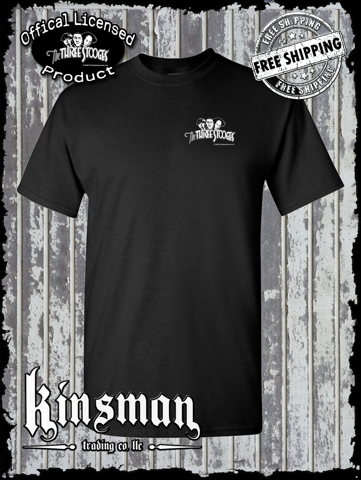Three Stooges Logo Crest T-Shirt