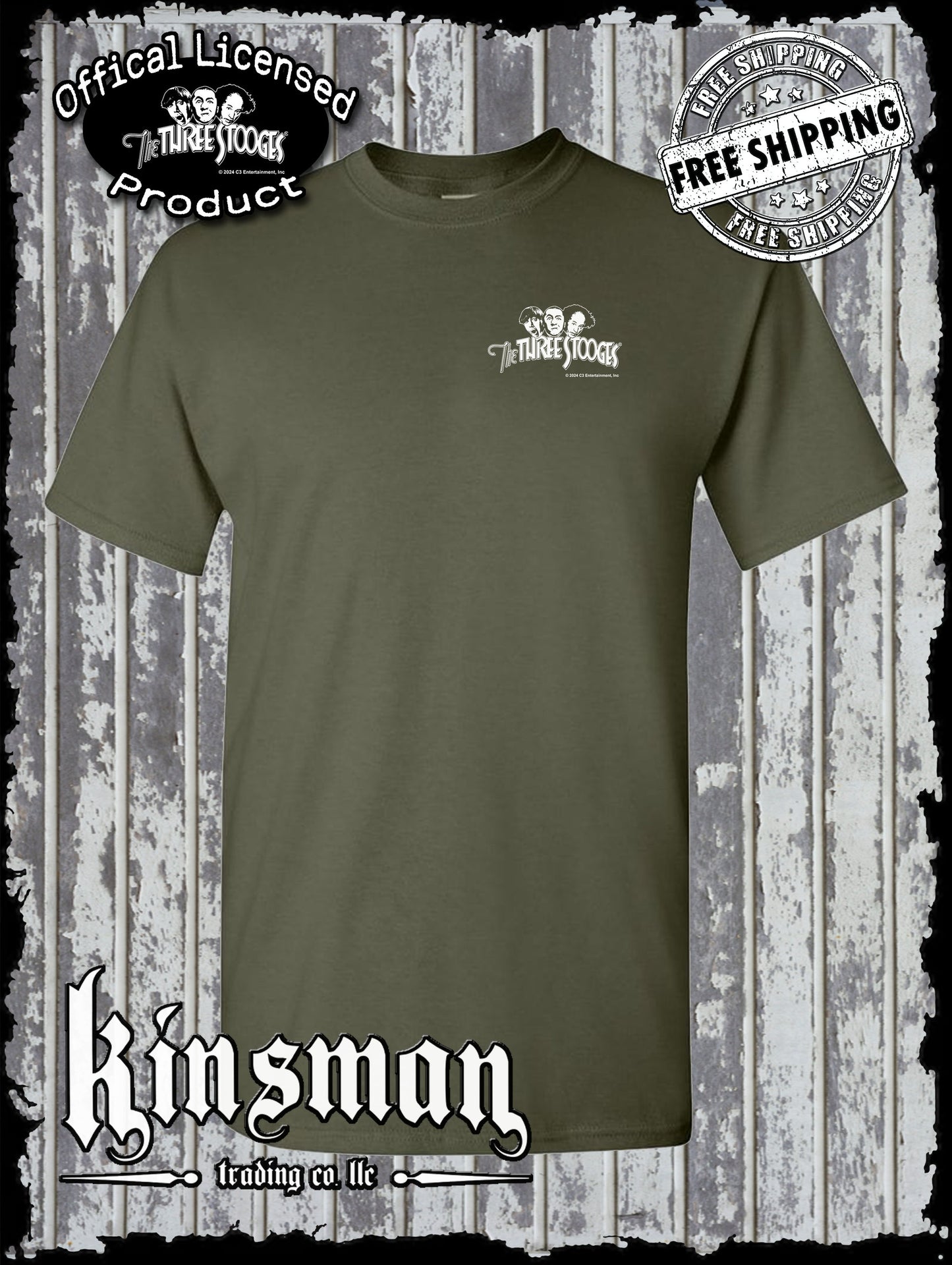 Three Stooges Logo Crest T-Shirt
