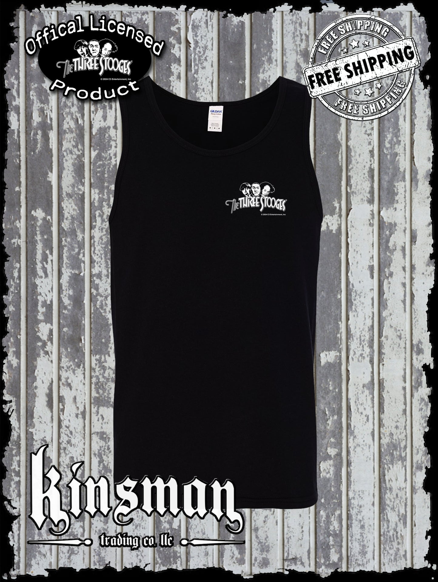 Three Stooges Logo Crest Tank Top T-Shirt