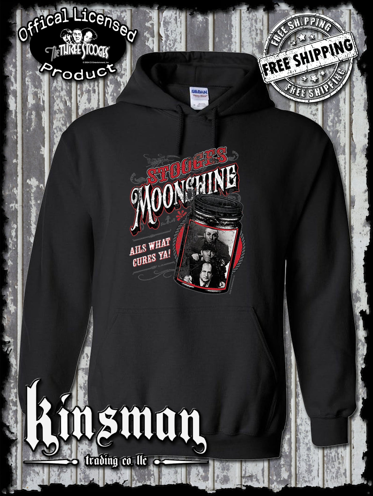 Three Stooges Moonshine Hoodie / Sweatshirt