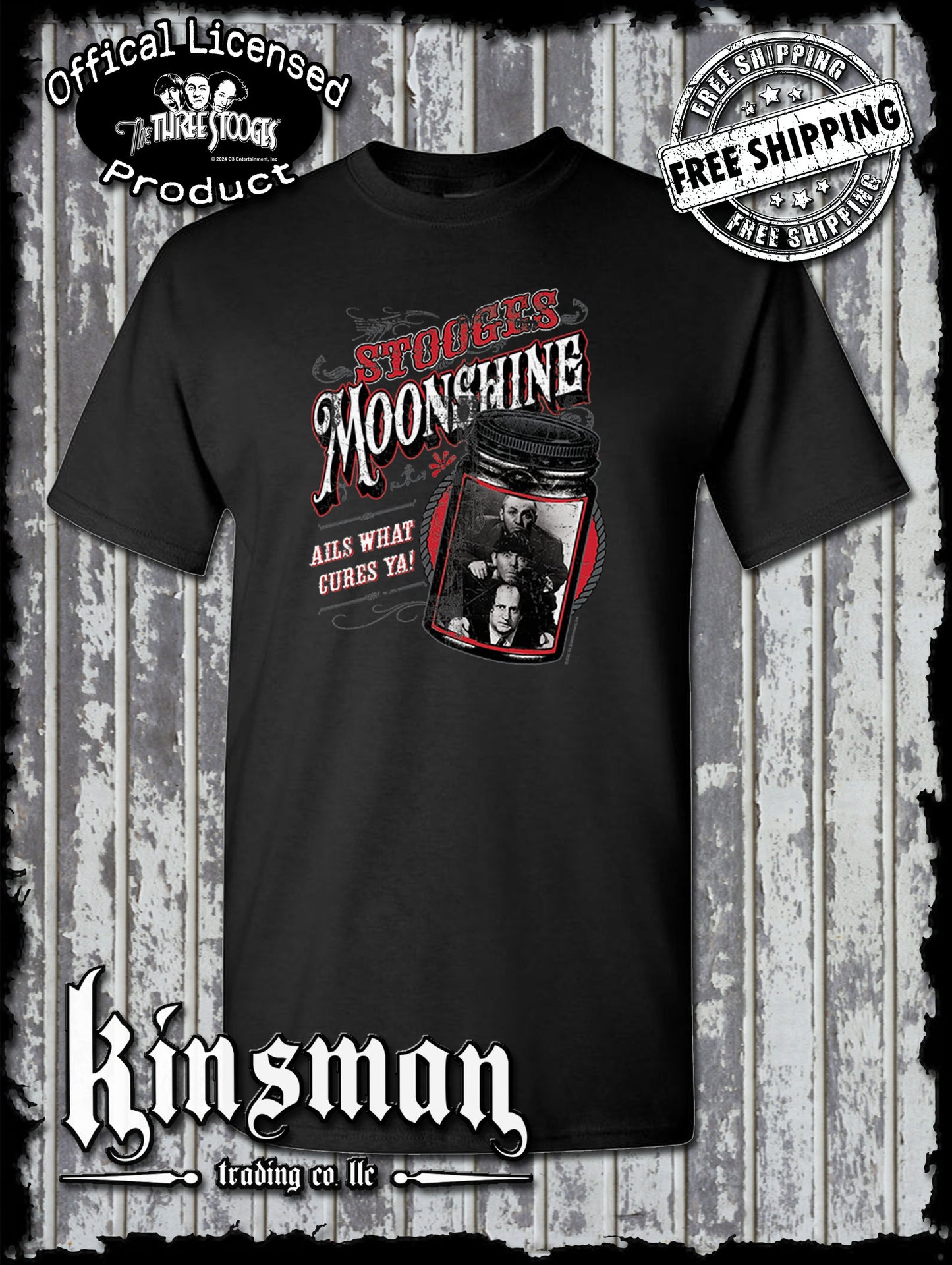 Three Stooges Moonshine T-Shirt