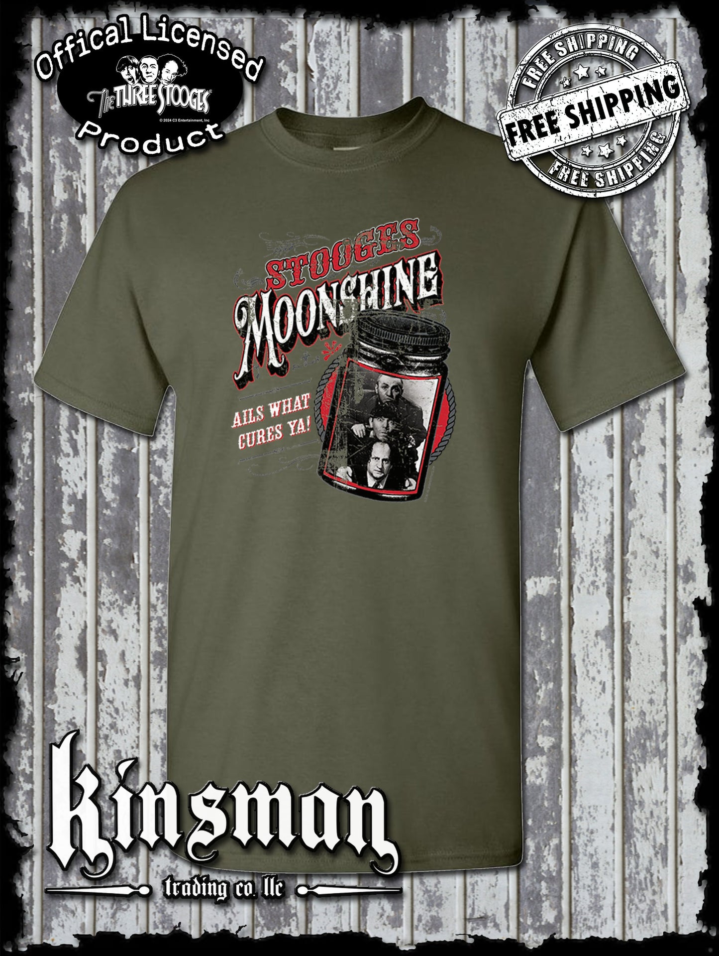 Three Stooges Moonshine T-Shirt