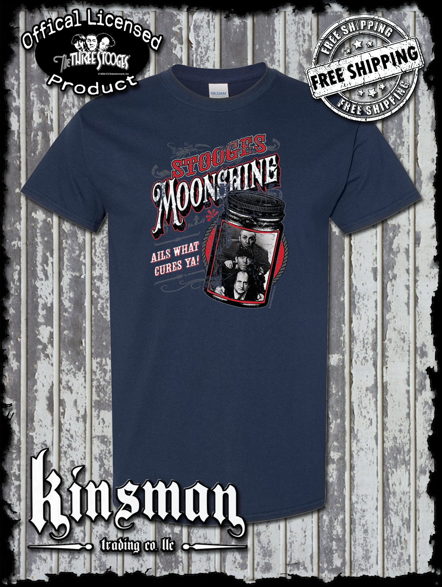 Three Stooges Moonshine T-Shirt