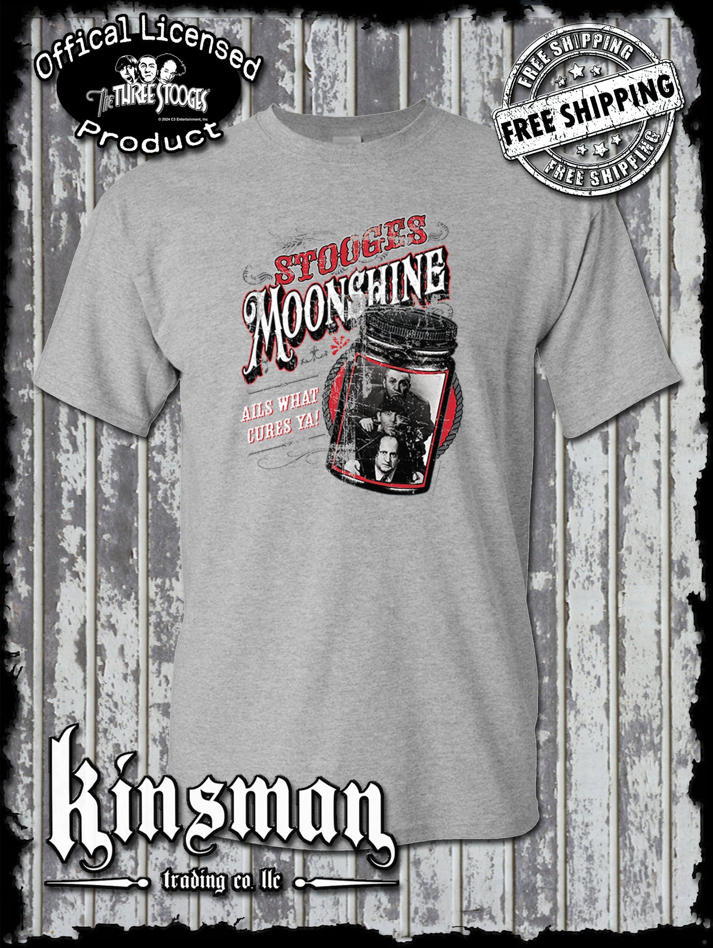 Three Stooges Moonshine T-Shirt