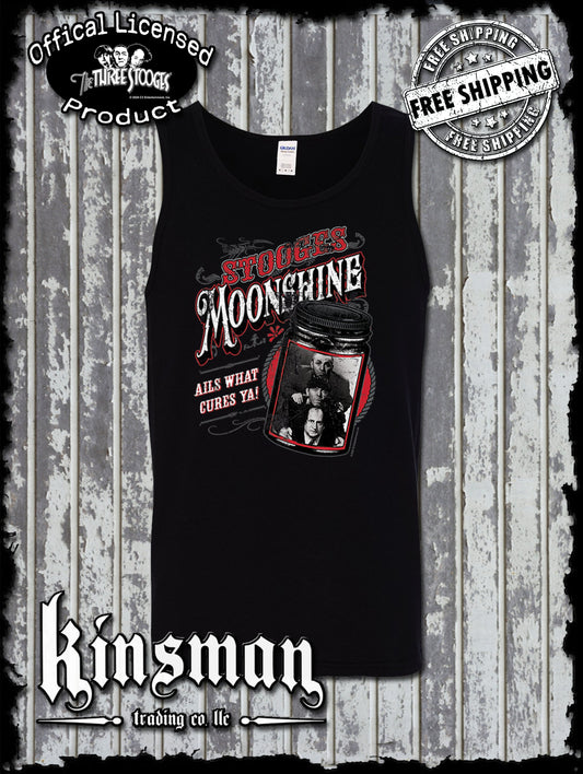 Three Stooges Moonshine Tank Top T-Shirt