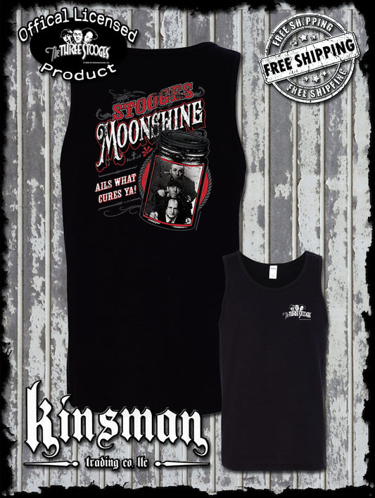 Three Stooges Moonshine 2-Sided Tank Top T-Shirt