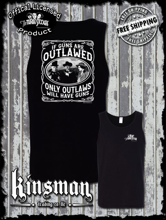 Three Stooges Outlaws 2nd Amendment 2-Sided Tank Top T-Shirt