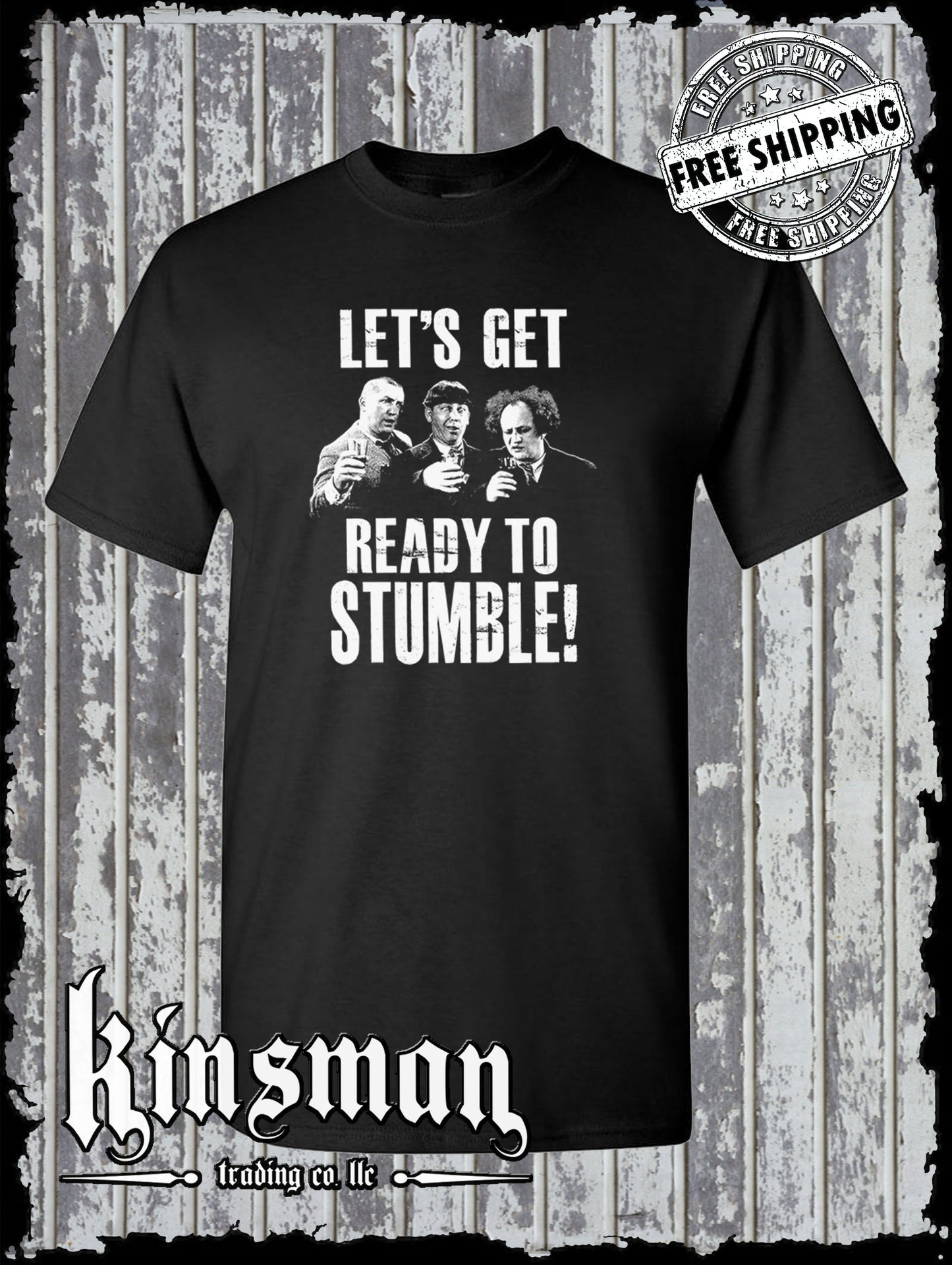 Three Stooges Let's Get Ready To Stumble! T-Shirt