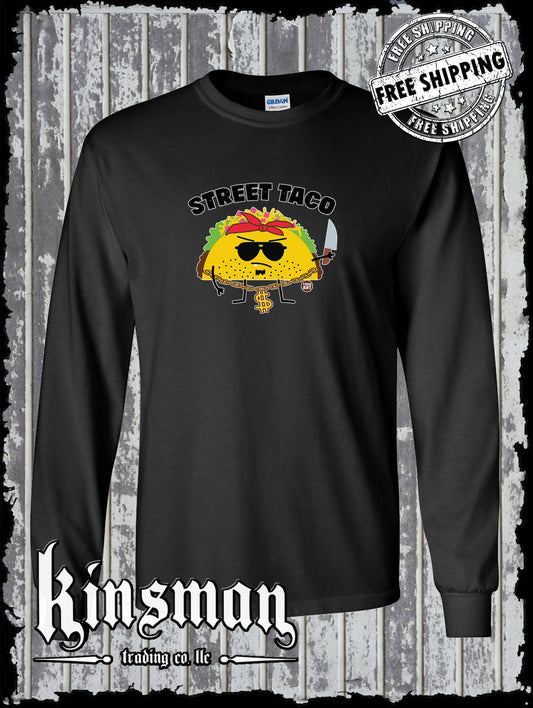 Street Taco Funny Gangster Long Sleeve T-Shirt Todd Goldman Licensed