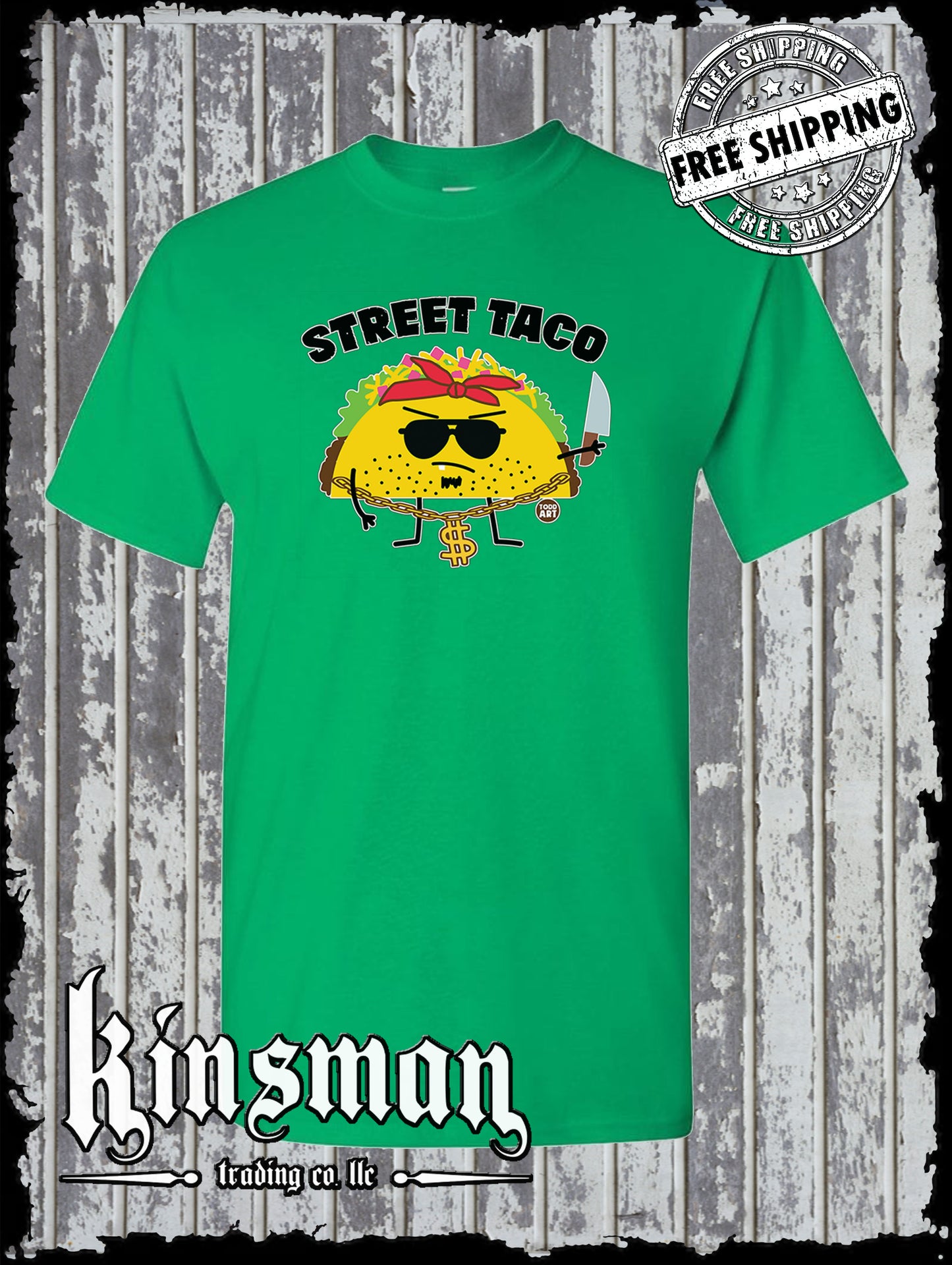 Street Taco Funny Gangster T-Shirt Todd Goldman Licensed