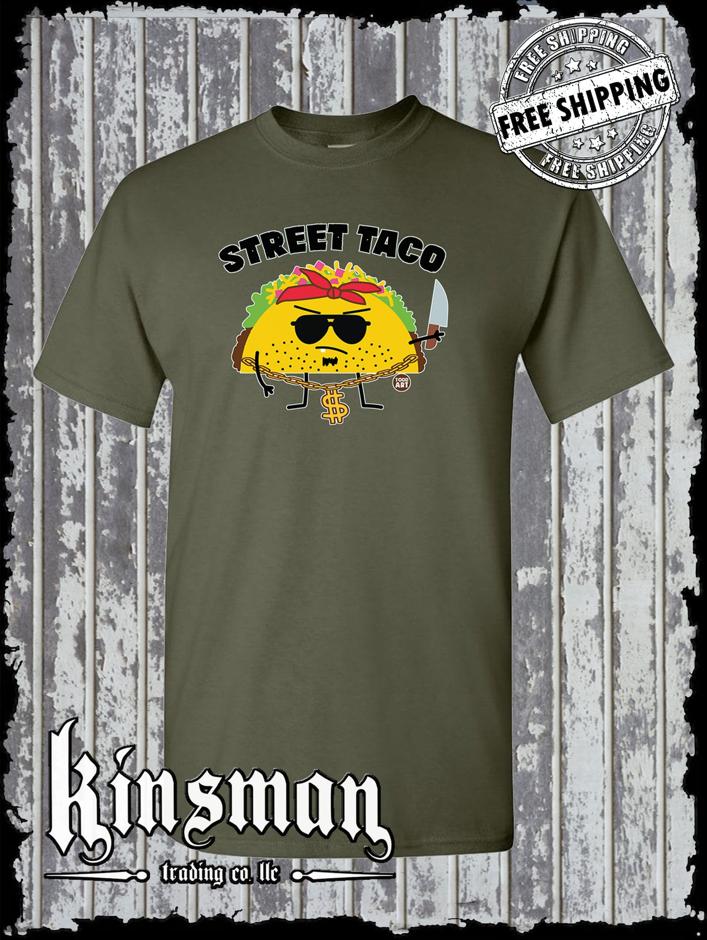 Street Taco Funny Gangster T-Shirt Todd Goldman Licensed
