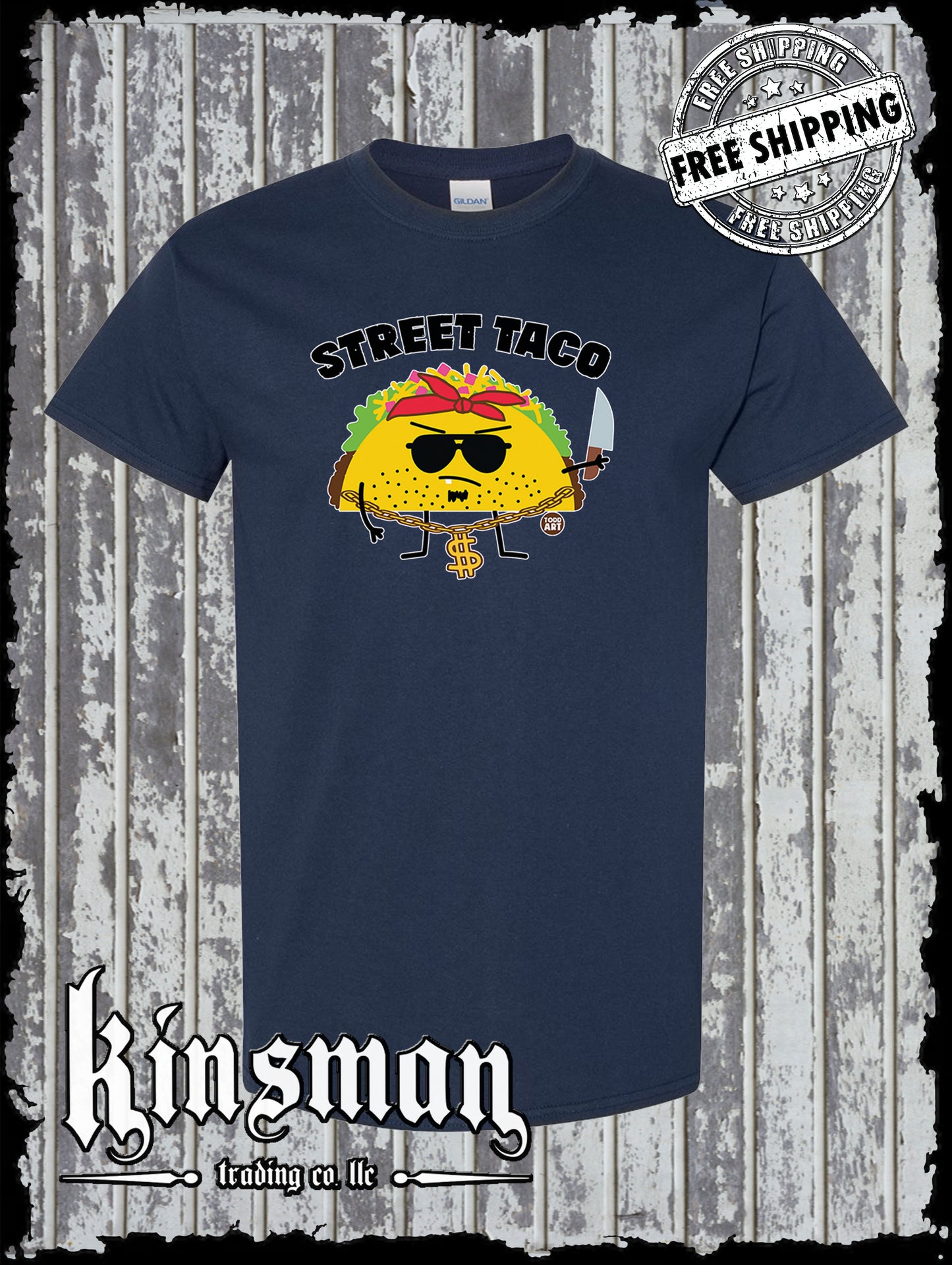 Street Taco Funny Gangster T-Shirt Todd Goldman Licensed