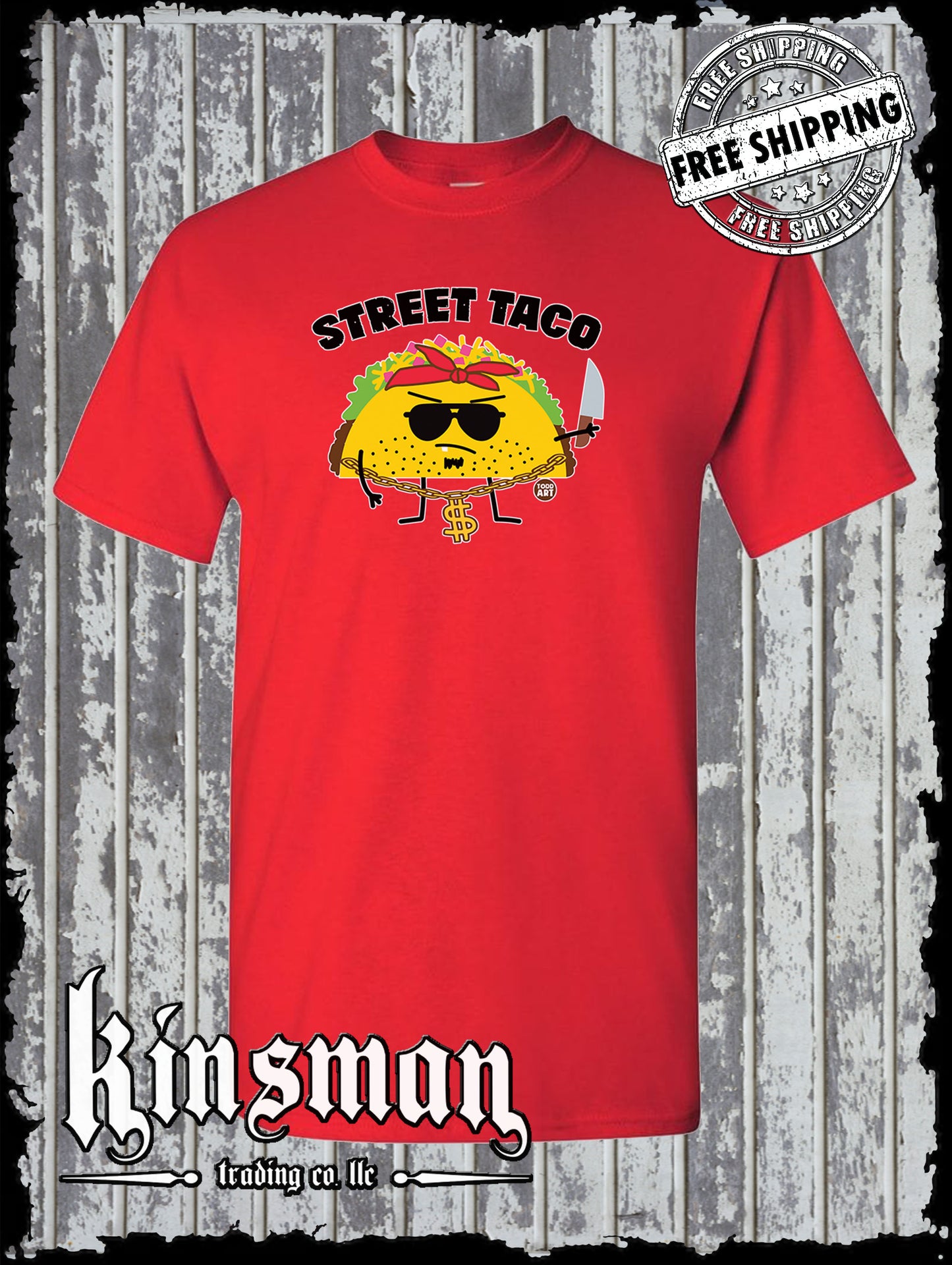 Street Taco Funny Gangster T-Shirt Todd Goldman Licensed