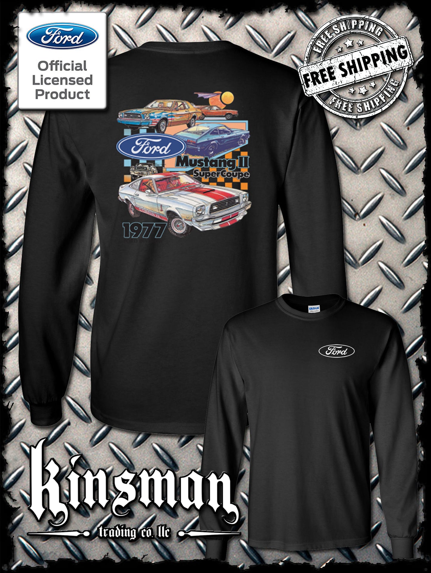 Ford Mustang II Super Coupe 2-Sided Long Sleeve T-Shirt