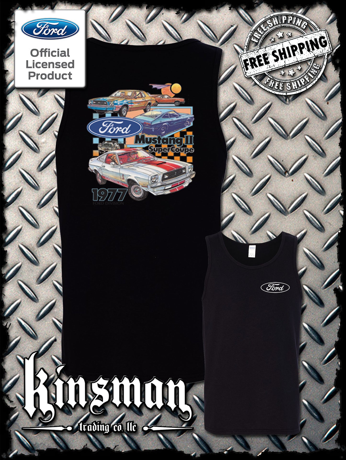 Ford Mustang II Super Coupe 2-Sided Tank Top T-Shirt