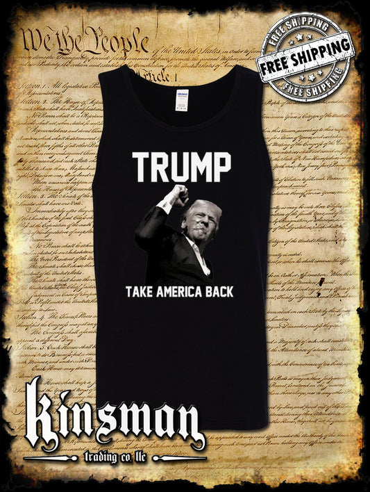 Trump Take America Back Tank Top T-Shirt 2024 MAGA USA Fight