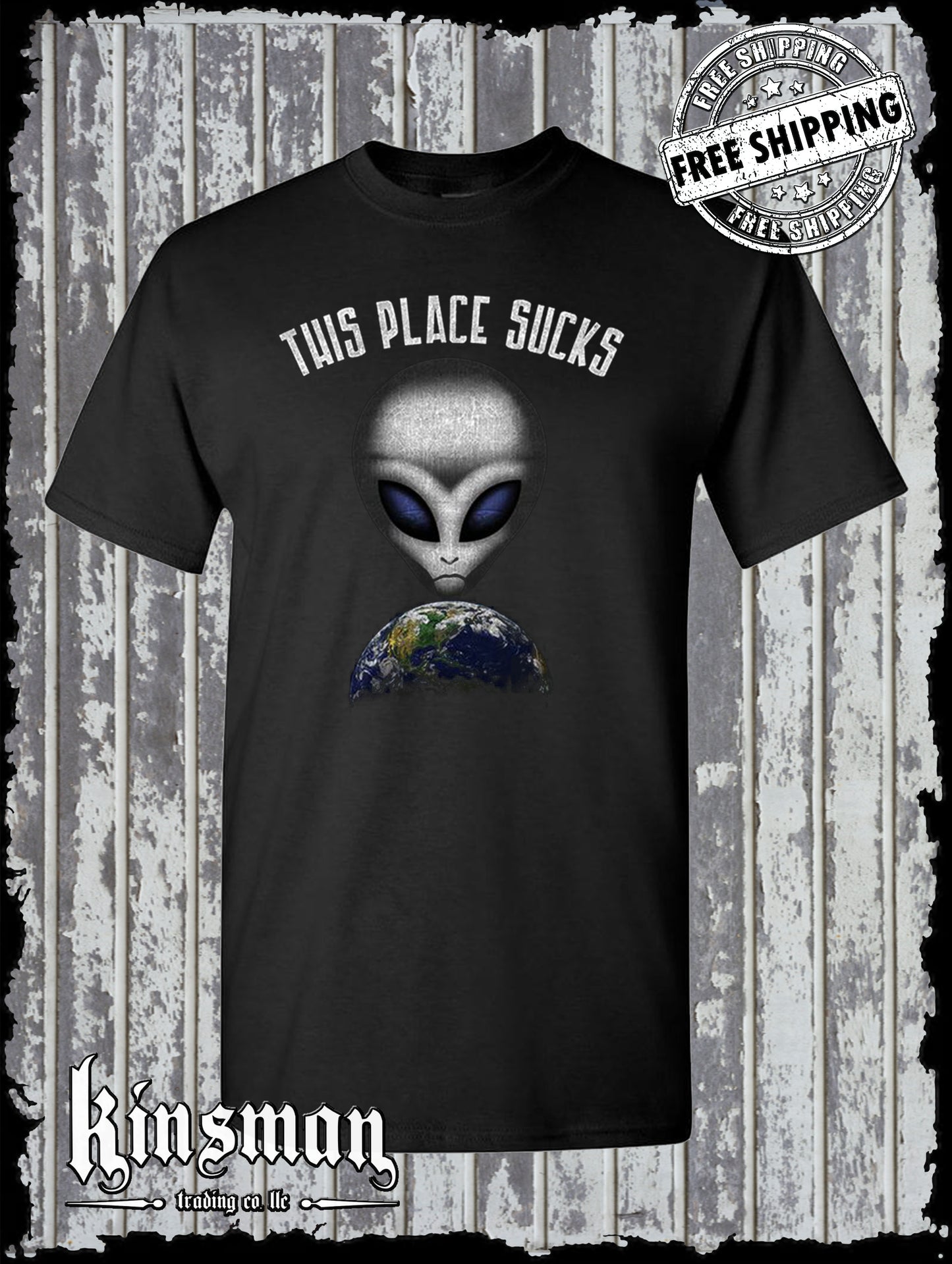 This Place Sucks Alien T-Shirt - Funny UFO Earth Science Fiction