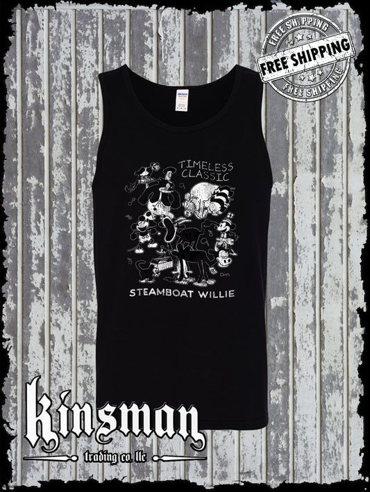 Steamboat Willie Timeless Classic Tank Top T Shirt / Cartoon Mouse