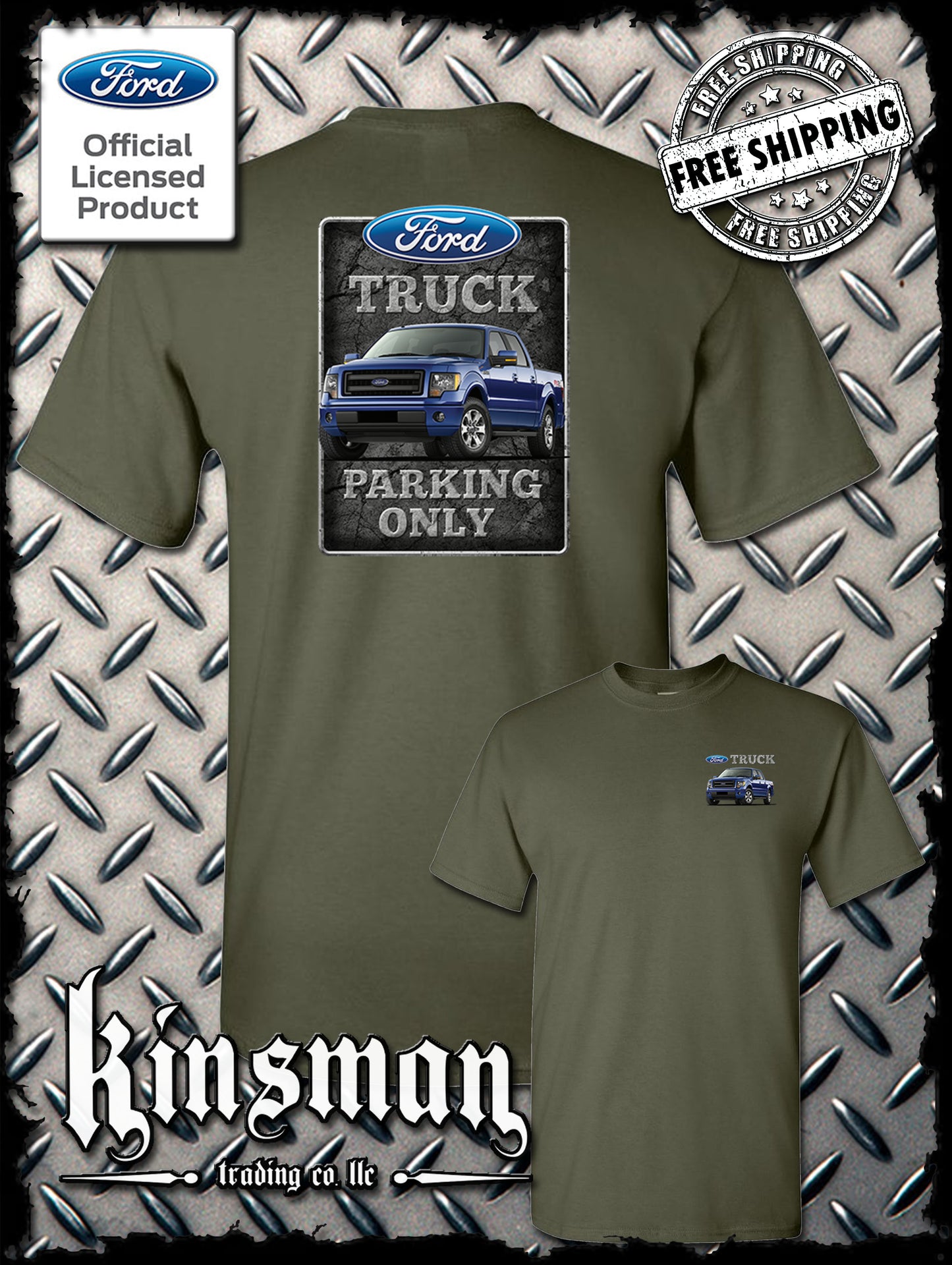 Ford Truck Parking Only 2-Sided T-Shirt F-150 - Official Licensed Product