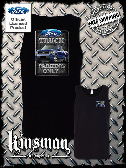 Ford Truck Parking Only 2-Sided Tank Top T-Shirt F-150 - Official Licensed Product