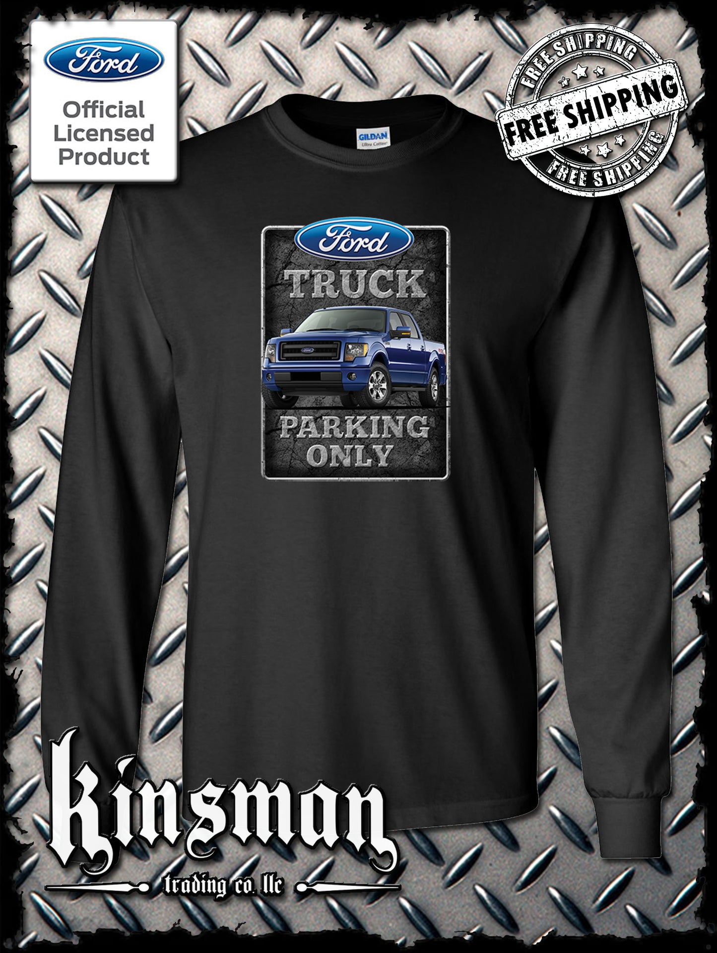 Ford Truck Parking Only Long Sleeve T-Shirt F-150 - Official Licensed Product