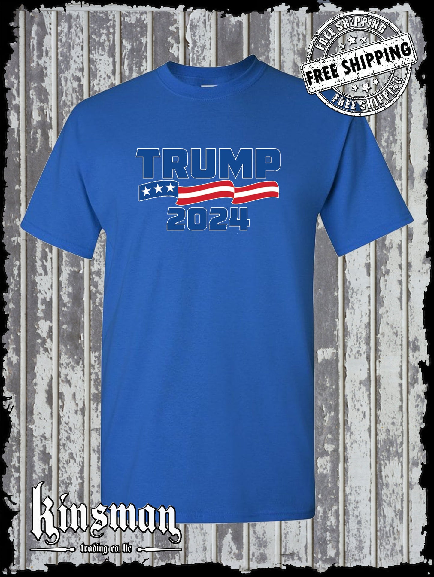 Trump 2024 For President T-Shirt Republican American Flag