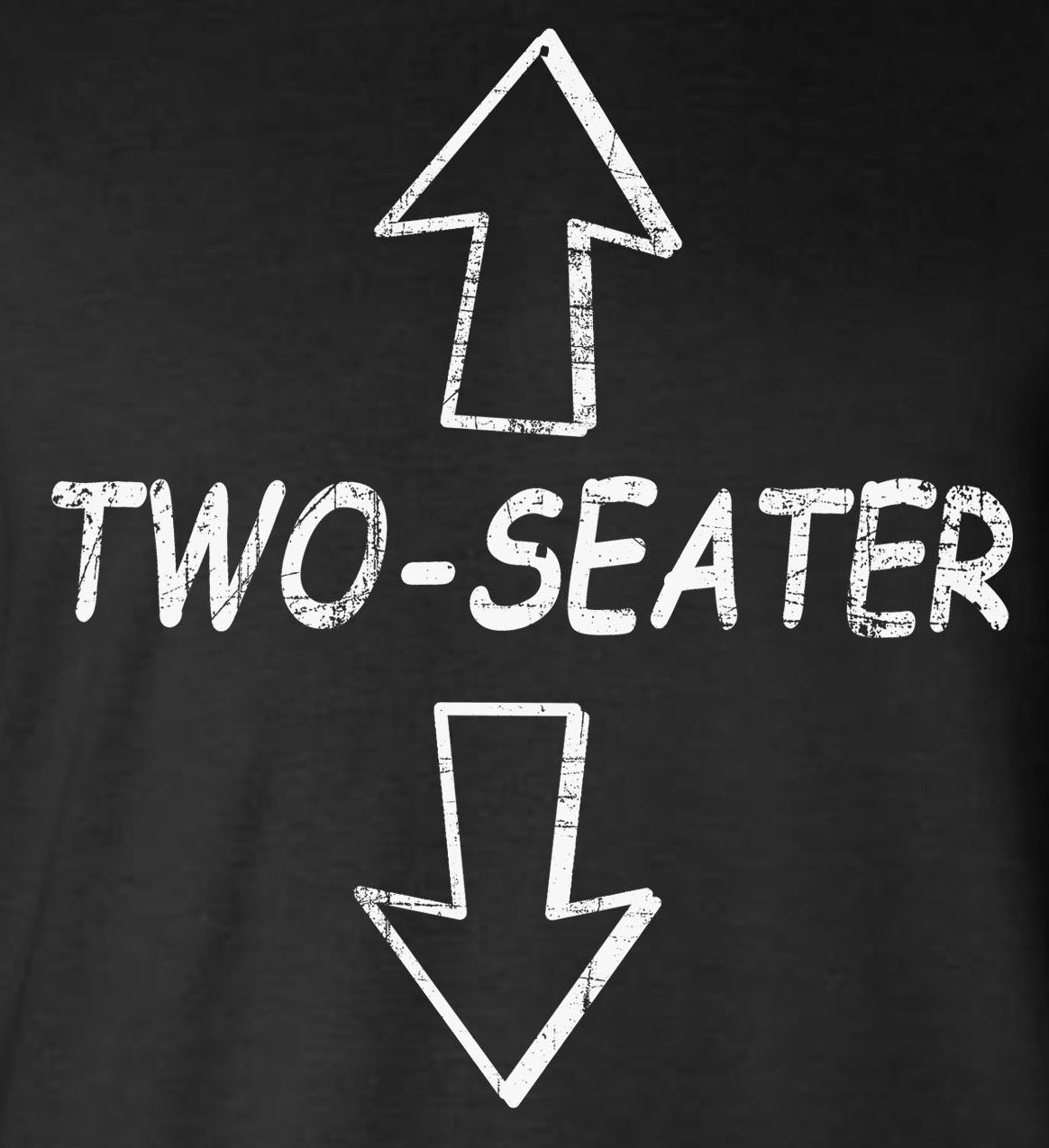 Two-Seater Long Sleeve T-Shirt / Funny Adult Rude Offensive College Humor Vulgar