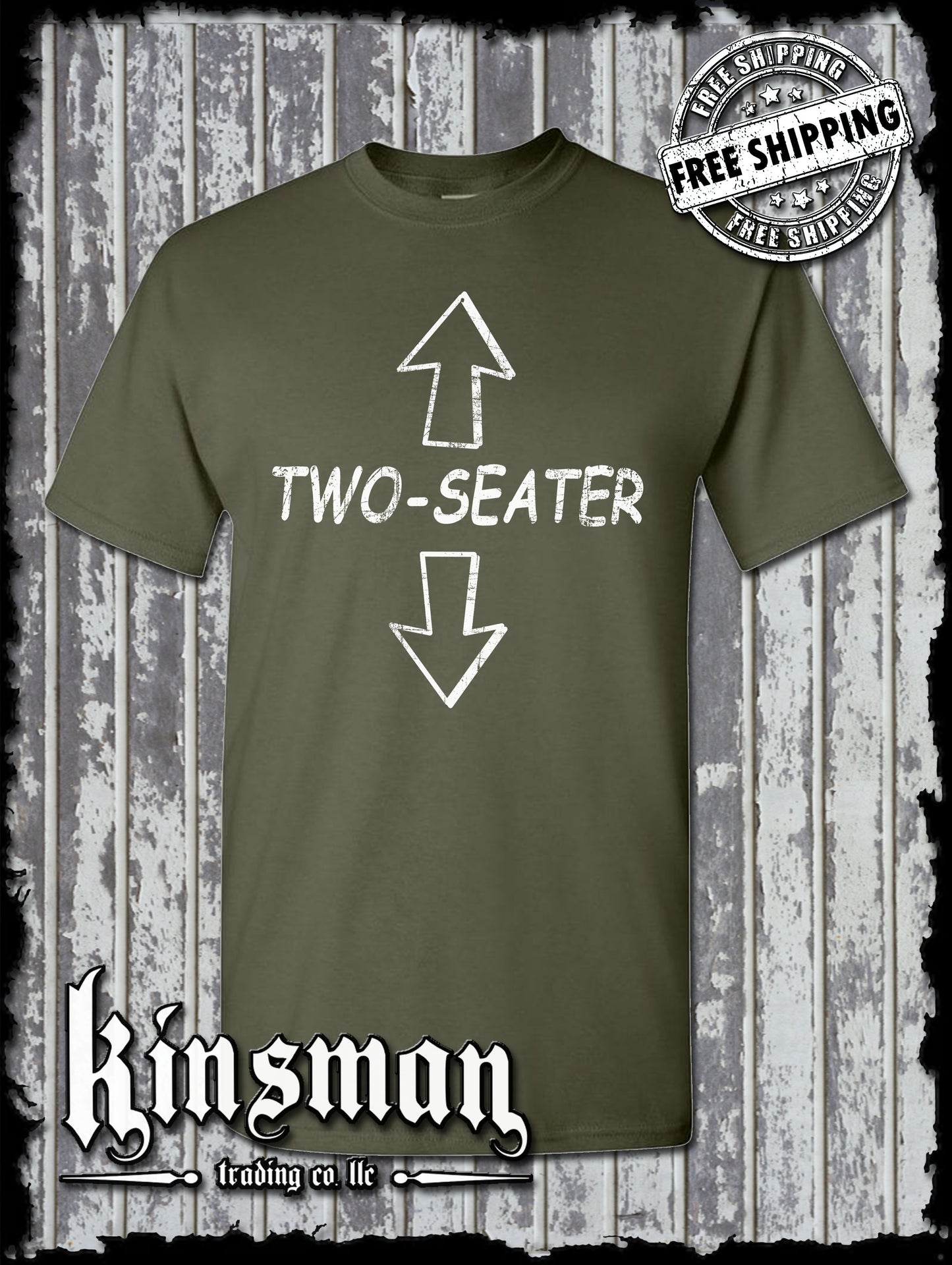 Two-Seater T-Shirt / Funny Adult Rude Offensive College Humor Vulgar