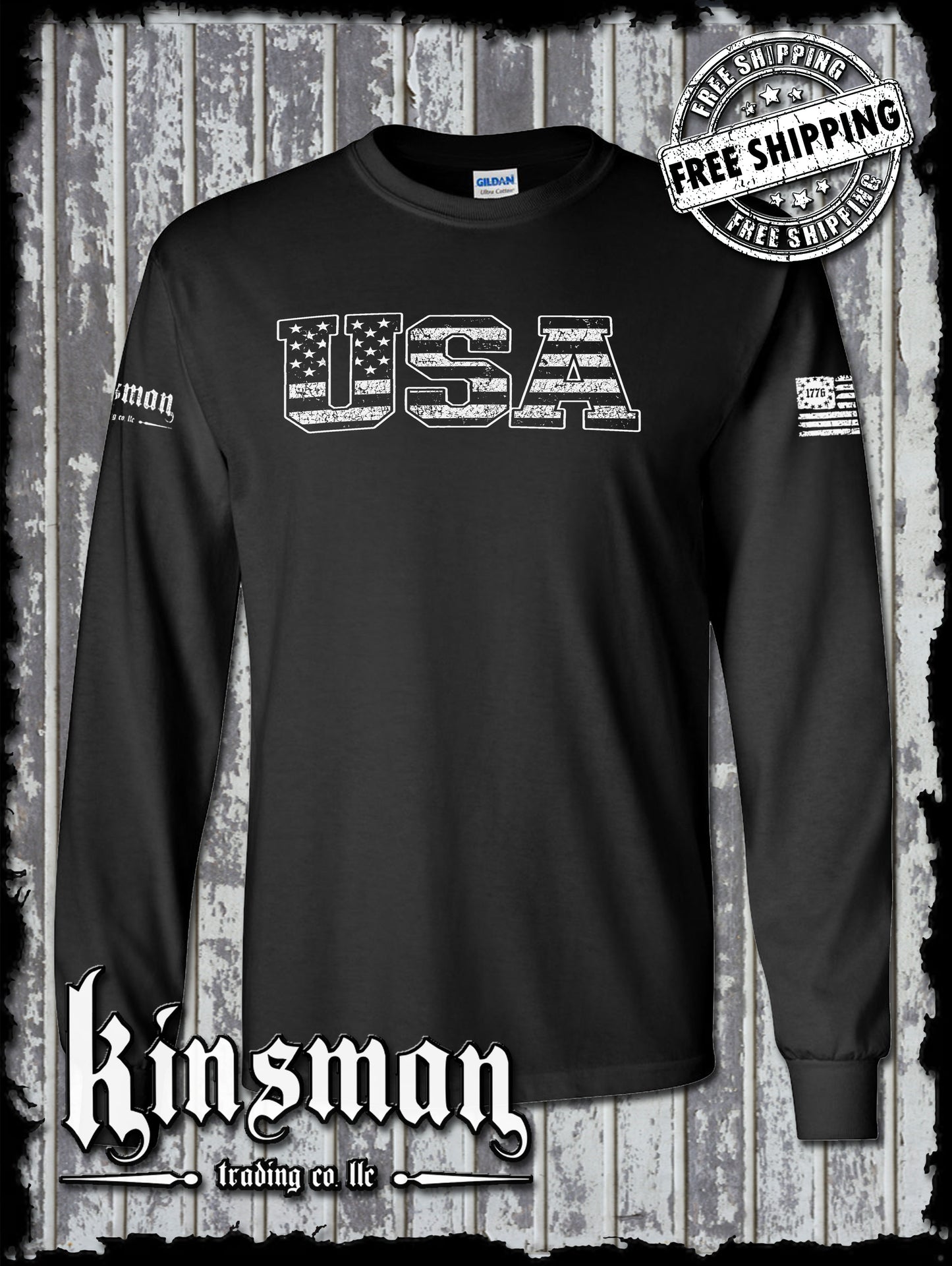 USA American Flag Long Sleeve T-Shirt